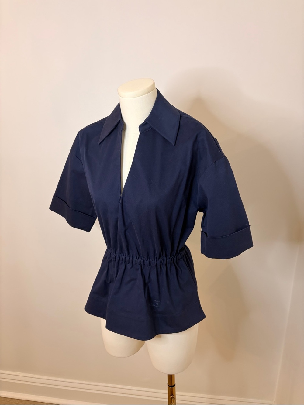 STAUD Bristol Top In Navy Size XS - Picture 3 of 11